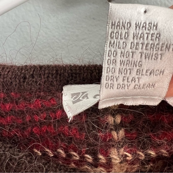 Vintage Dressbarn Mohair Blend Golden Button Up Cardigan Sz M Plaid Academia - Picture 8 of 9